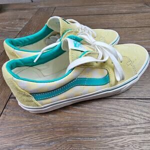 Vans Sk8-Low Checkerboard Banana Cream Sneakers, Men's Size 8.5, Women's 10